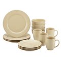 Rachael Ray Rachael Ray 55094 Cucina Dinnerware 16-Piece Stoneware Dinnerware Set; Almond Cream 55094